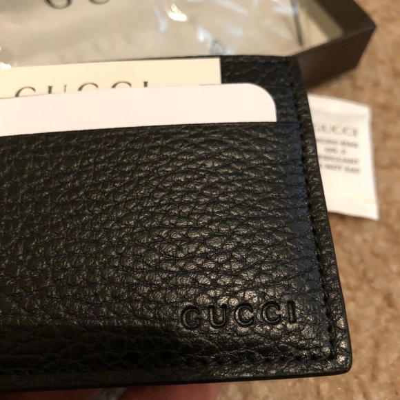 100% Authentic Black Leather Gucci Cardholder - Picture 4 of 7